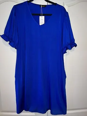 Buy Fantaslook Women’s Royal Blue Mini Casual Tshirt Dress XXL Soft Short Sleeve NWT • 13.22£