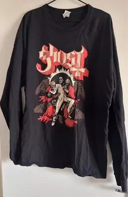 Buy Ghost Long Sleeve T Shirt Rare Rock Metal Band Merch Tee Size XXL 2XL Black • 26.30£