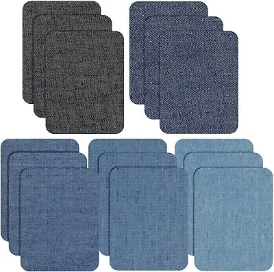 Buy 15 Pieces Iron On Patches For Jeans Repair, Denim Patches Kit For Jeans, Jackets • 6.67£