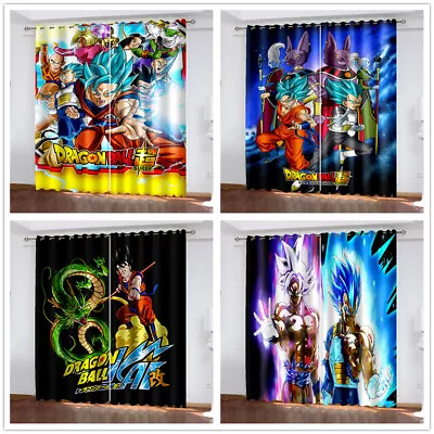 Buy 3D Dragon Ball Window Curtains Kids Bedroom Blackout Curtains Ring Top Eyelet  • 46.74£
