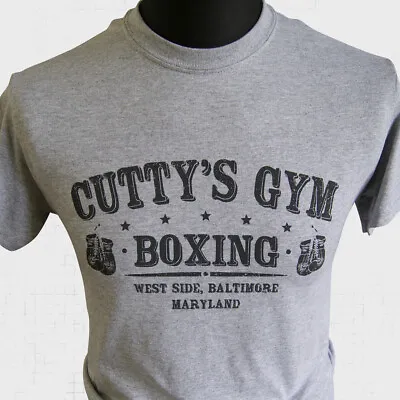 Buy Cuttys Gym T Shirt Boxing The Wire TV Sport Grey • 13.99£