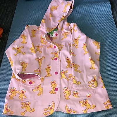 Buy Hatley Sesame Street Elmo Print Rain Coat Size 4 Kids Button Up Jacket Raincoat • 20.03£