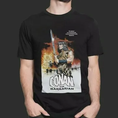 Buy Conan The Barbarian T-Shirt Horror Chinese Arnie Movie Film Poster 80s 90s • 9.99£