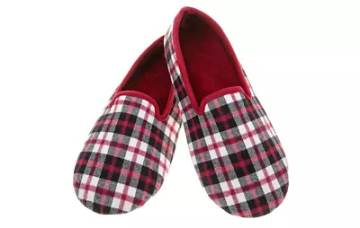 Buy Snoozies Red Plaid Men's House Slippers (SMALL (SIZE6/7)) *FREE POSTAGE* • 8£