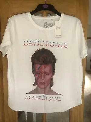 Buy David Bowie Womens T Shirt Size 12/L Aladdin Sane BNWT • 11.99£