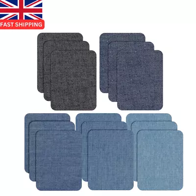 Buy Iron-On Denim Patches 15pc Jeans Repair Kit 12.5x9.5cm For Clothes, Jackets • 7.99£