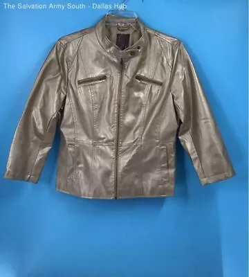 Buy Frida G. London Women's Faux Leather Jacket Size XL • 11.87£