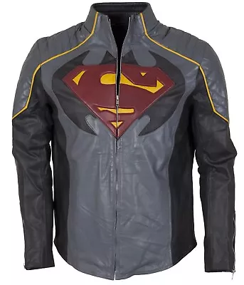 Buy Batman Vs Superman Motorbike/Motorcycle Leather Jacket In Cowhide/ All Sizes • 158.88£