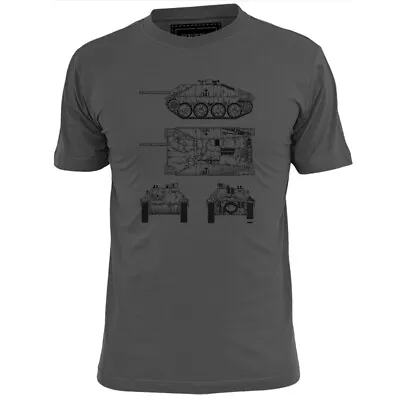 Buy Mens Jagpanzer Hetzer German WW2 Tank Blueprint T Shirt  • 9.49£