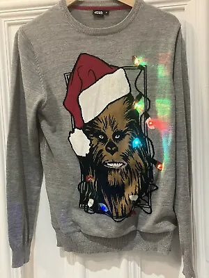 Buy Star Wars Christmas Jumper Size Small Lights Up Men’s Small But Large Boys • 15£