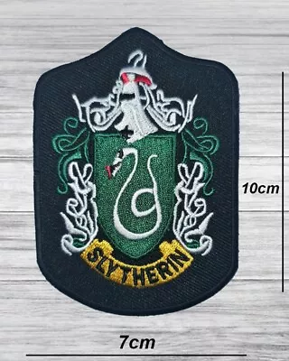 Buy Harry Potter Embroidered Iron Or Sew On Slytherin Patch Applique Badge • 2.99£