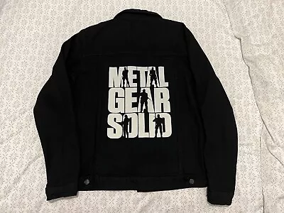 Buy Metal Gear Solid Black Denim Jacket Boohoo Man Size Large Geek/Gamer • 10£