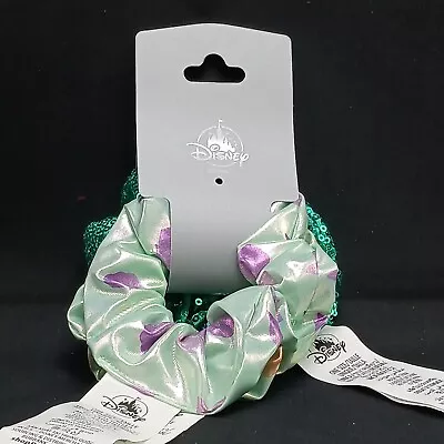 Buy Disney Parks Little Mermaid Shimmer & Sequin 3-piece Hair Tie Scrunchie Set New • 17.99£