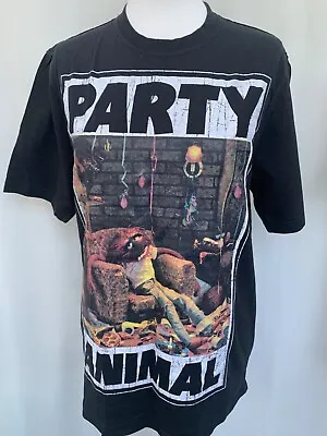 Buy T-Shirt George Muppets Size M Chest 36/38  Black Party Animal Cotton Mens  • 7.91£