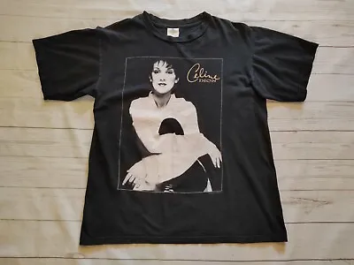 Buy Men's Vintage 90s Celine Dion Double Sided Falling Into You Tour T-shirt Sz L • 49.99£