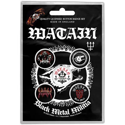 Buy WATAIN Black Metal Militia: Button Pin Badges 5-BADGE PACK Official Merch • 5.99£