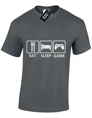 Buy Eat Sleep Game Mens T Shirt  Video Games Consoles Symbols Gamer Geek Top S-xxxl • 7.99£