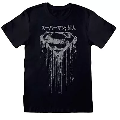 Buy S Superman - Distressed Japanese Unisex Black T-Shirt Small - Small  - K777z • 13.09£