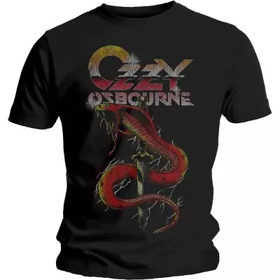 Buy Ozzy Osbourne 'Vintage Snake' Black T Shirt - NEW • 15.49£