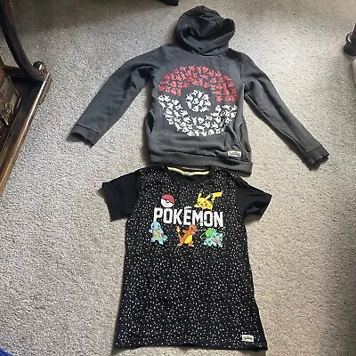 Buy Pokémon Kids 9-10 Years Clothes Bundle Tshirt Hoodie Jumper With Pockets • 9.99£