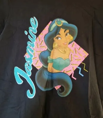 Buy New Womens Black Aladdin Princess Jasmine T-shirt XS Disney X Primark 90's Style • 7.99£