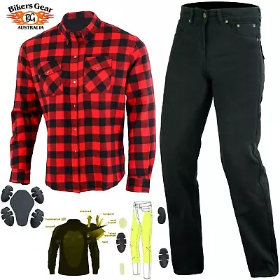 Buy Australian Bikers Gear Motorcycle Trouser And Shiirt Lined With KEVLAR® Fiber • 114.98£