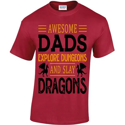 Buy Awesome Dads Explore Dungeons And Slay Dragons, T-shirt Unisex, D&D Game Master • 15.95£
