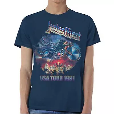 Buy Judas Priest USA Tour 1991 Rob Halford Official Tee T-Shirt Mens Unisex • 17.13£