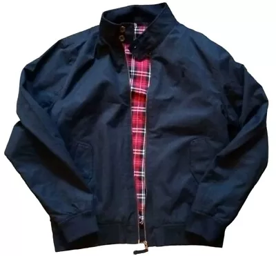 Buy Next Jacket Mens Medium Blue Red Tartan Lining 44 Chest Collared Zip Harrington  • 19.99£