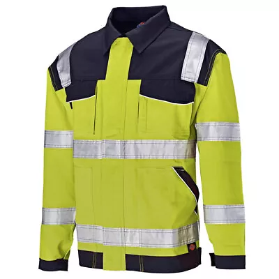 Buy Dickies Bomber Jacket Hi Vis Yellow Reflective Safety Work Coat EXTRA LARGE XL  • 19.99£