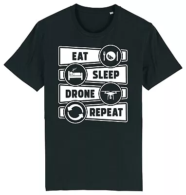Buy EAT SLEEP DRONE QUADCOPTER - Pilot Controller Flight Flying T-Shirt • 9.95£