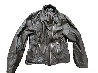 Buy Ladies Jacket Coat From Wallis Size 18 Leather Look Style • 15£