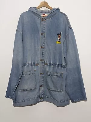 Buy Vintage Mickey Mouse Denim Jacket Womens L Hooded Mickey Inc • 50£