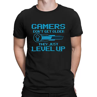 Buy Gamers Level Up Mens Gaming T-Shirt Gaming Console Retro Gamer Organic Tee • 8.95£