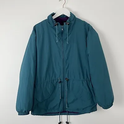 Buy Woolrich Vintage Jacket Coat Chore Women’s Sz M Teal Softshell Outdoor Windbreak • 18£