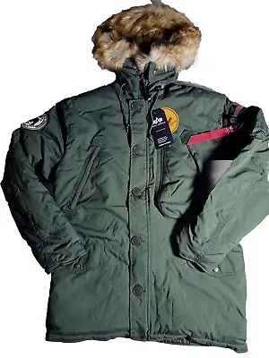 Buy Alpha Industries Polar N-3B Parka Men’s XL  Extreme Cold Jacket Green • 149.99£