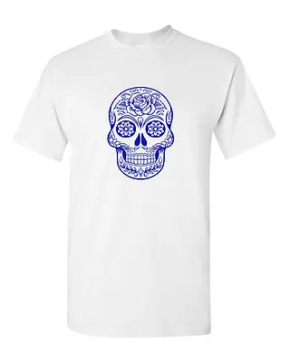 Buy Mexican Day Of The Dead Skull T Shirt Mexico Sugar Skull Holiday Tee • 11£
