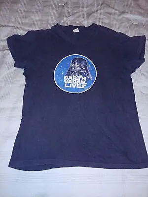 Buy Vintage 1977 Hanes STAR WARS Darth Vader Medium 38-40 T-shirt Single Stitch  • 56.67£
