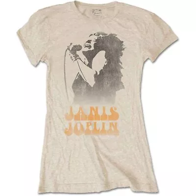 Buy Ladies Janis Joplin Working The Mic Official Tee T-Shirt Womens • 15.99£