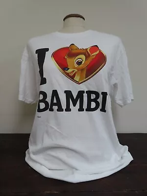 Buy Disney Bambi Out On Dvd Promo T-shirtwhite  I Love Bambi  • 9.95£