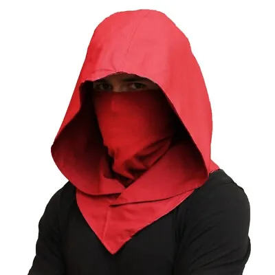 Buy Black Assassin Ninja Summer Festival Clothing Hood Mask Creed Costume Cosplay • 31.99£