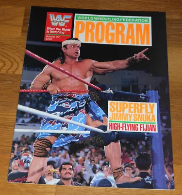 Buy WWF Wrestling Program Volume 177 / 1990 Original Merch WWE Jimmy Snuka Superfly • 14.99£