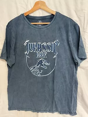 Buy Jurassic World Men's T'shirt Large Blue. Free Uk Shipping • 8.99£