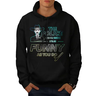 Buy Wellcoda Police Joke Mens Hoodie, Serious Casual Hooded Sweatshirt • 25.99£