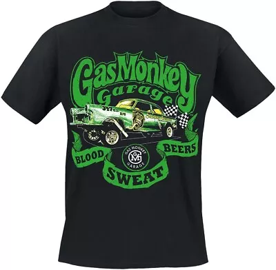Buy New Gas Monkey Garage (GMG) Classic Car Black T-Shirt SWEAT AND TEARS SMALL • 12.99£
