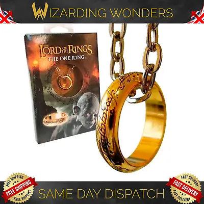 Buy Lord Of The Rings The One Ring Necklace Pendant Chain Official Noble Gift UK • 19.49£