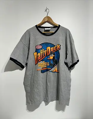 Buy Vintage 1997 Daffy Duck “A Seriously Demented Duck” WB Movie World Tee - 2XL/3XL • 21.33£