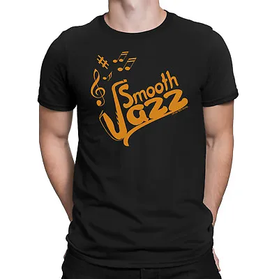 Buy SMOOTH JAZZ Mens ORGANIC T-Shirt Music Piano Trumpet Guitar Drums Band Novelty • 8.95£