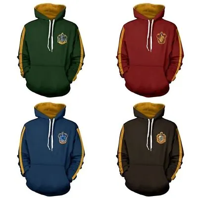 Buy Unisex Harry Potter Slytherin Hoodies Sweatshirt Hooded Top Pullover Jumper Size • 29.12£
