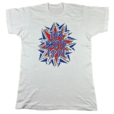 Buy Vintage T Shirt Single Stitch Medium The Brit Awards 1991 James Cure Ozzy Y2k • 35£